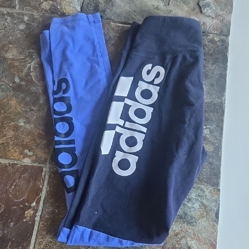 Adidas Kids Leggings in Blue and Dark Gray